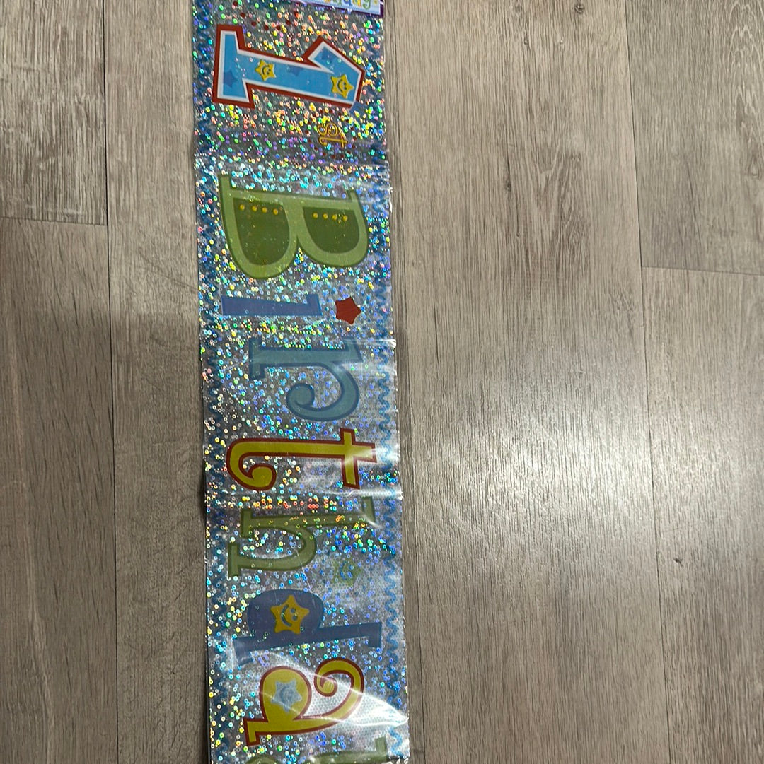 OakTree- Bannière Holographique « Happy 1st Birthday