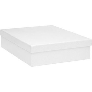 1/2 Slab White Rectangle Cake Box 428x388x95mm Base with Lid 1pc NIS Packaging & Party Supply