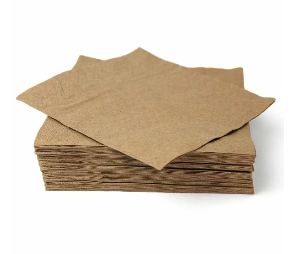 1 PLY BROWN LUNCHEON NAPKINS 500 PACK NIS Packaging & Party Supply
