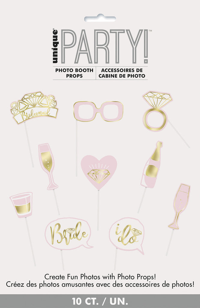 10 SELFIE PHOTO PROPS - BRIDE TO BE FOIL STAMPED NIS Packaging & Party Supply