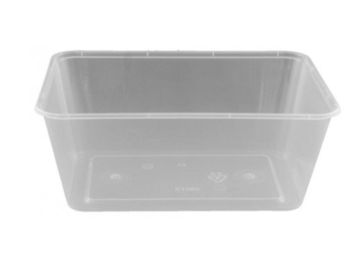 1000ML RECTANGLE CONTAINERS WITH LID 50 PACK NIS Packaging & Party Supply