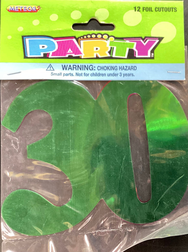 12 Foil Cutouts NIS Packaging & Party Supply
