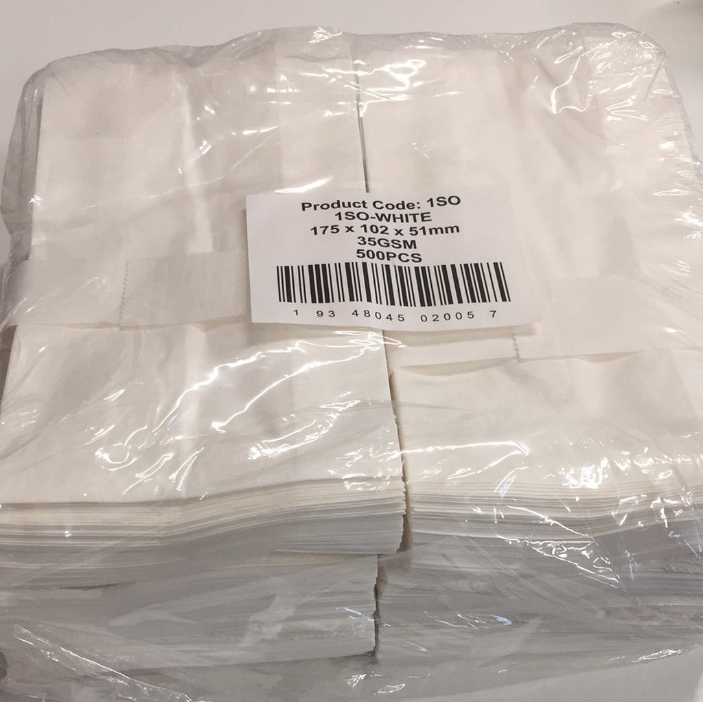1SO/ WHITE SATCHEL BAG 500/PACK NIS Packaging & Party Supply