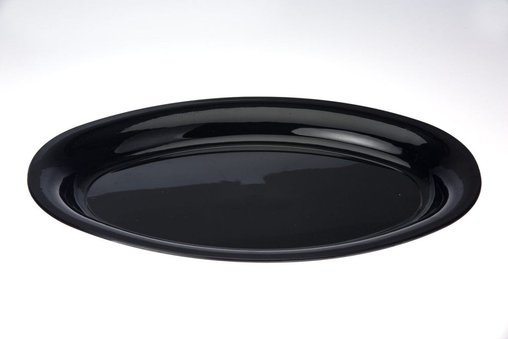 20OZ Black Oval Platter with Lid NIS Packaging & Party Supply