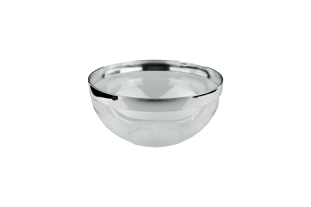 240mm Heavy Duty Salad Bowl With Silver Rim 1pc NIS Packaging & Party Supply