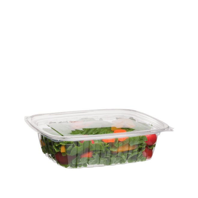 24oz RECTANGULAR PLA DELI CONTAINER WITH LID 50PK NIS Packaging & Party Supply