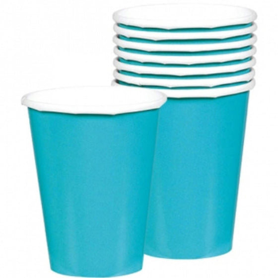 266ML CUPS PAPER 20 PACK - CARIBBEAN BLUE NIS Packaging & Party Supply