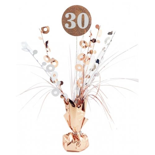 #30 Rose Gold & White Centerpiece Weight 165gm 1pc NIS Packaging & Party Supply