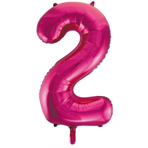 34inch Decrotex Foil Balloon Number Magenta #2 Pack 1 NIS Packaging & Party Supply