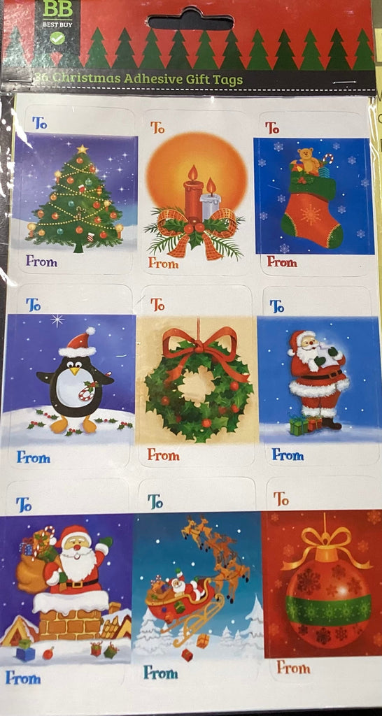 36 Christmas Gift Tags NIS Packaging & Party Supply