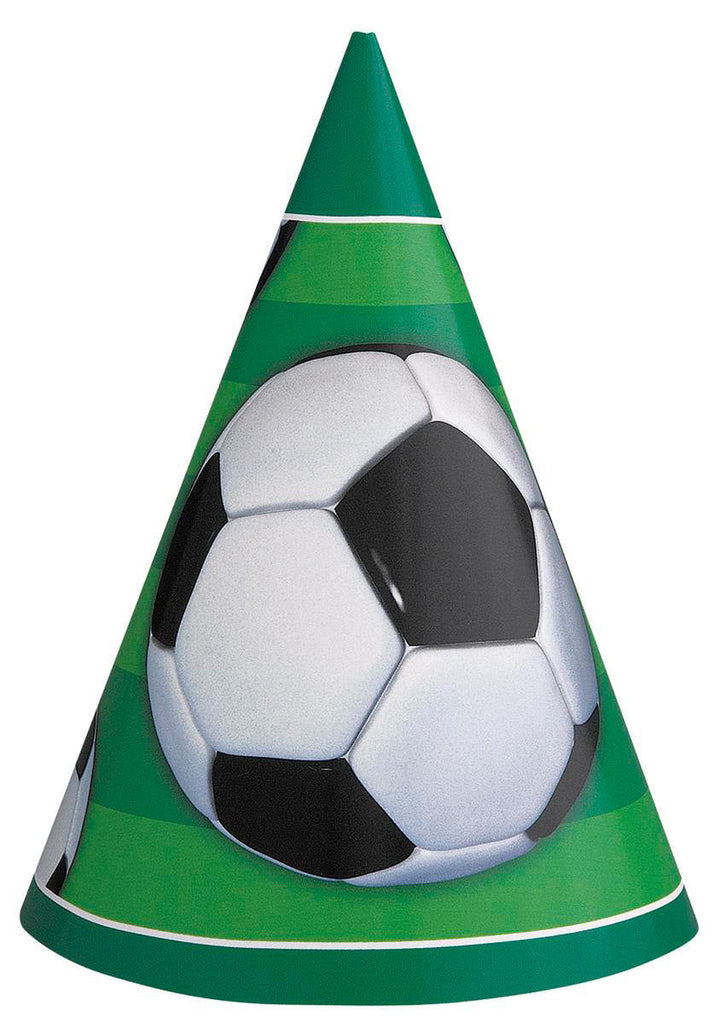 3D SOCCER 8 PARTY HATS NIS Packaging & Party Supply