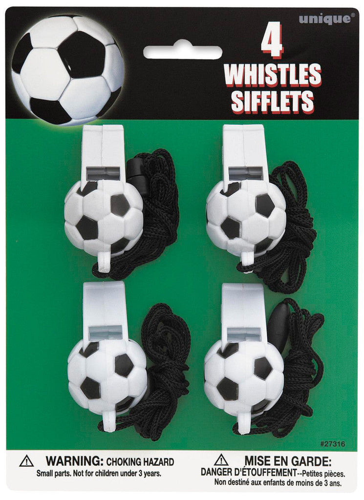 3D SOCCER BALL 4 WHISTLES NIS Packaging & Party Supply