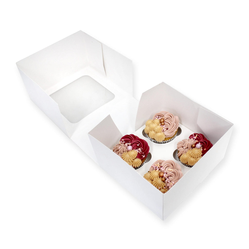 4 Cavity Cupcake Box With Insert NIS Packaging & Party Supply