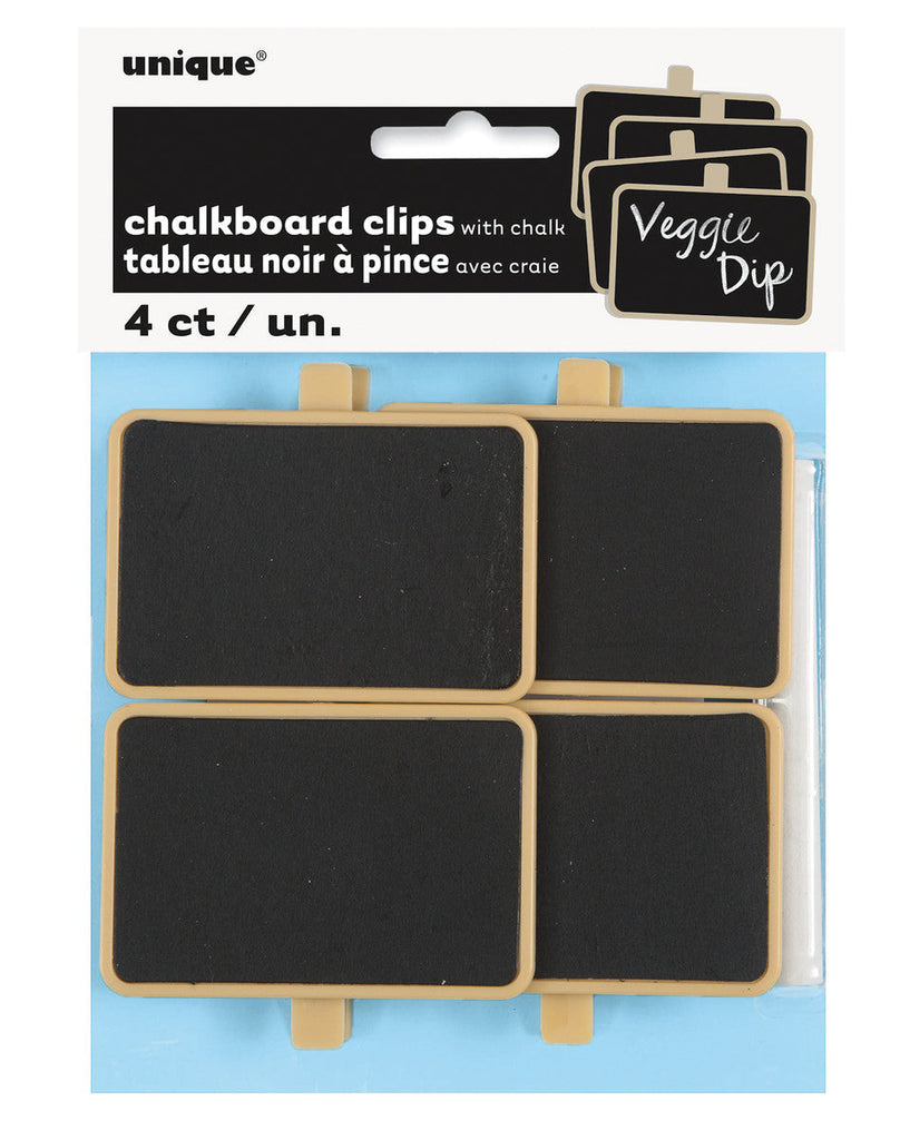 4 Chalkboard Food Signs With Chalk NIS Packaging & Party Supply