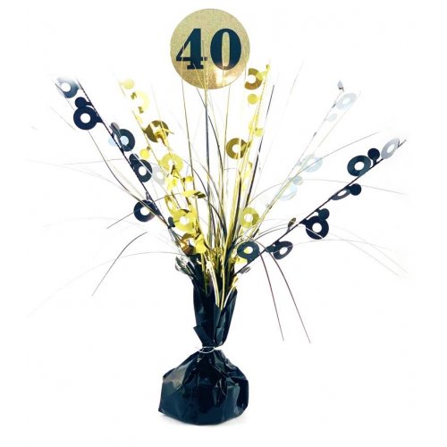40 Black & Gold Centerpiece Weight 165gm 1PC NIS Packaging & Party Supply