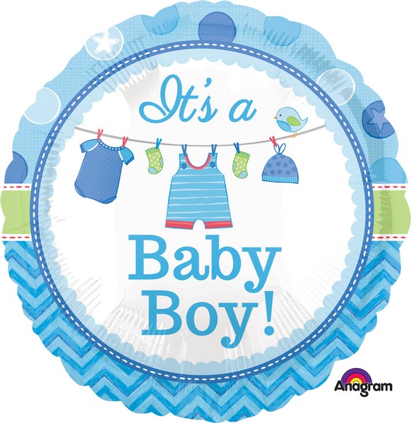 45cm Standard HX Baby Shower With Love It's a Baby Boy. NIS Packaging & Party Supply