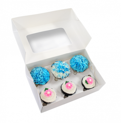 6 Cavity Cupcake Box With Insert NIS Packaging & Party Supply