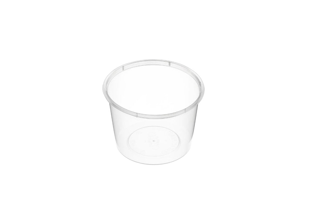600mL Round Container Clear 50pk NIS Packaging & Party Supply