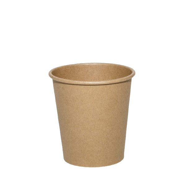 6oz Single Wall Coffee Cup Kraft 50pk NIS Packaging & Party Supply