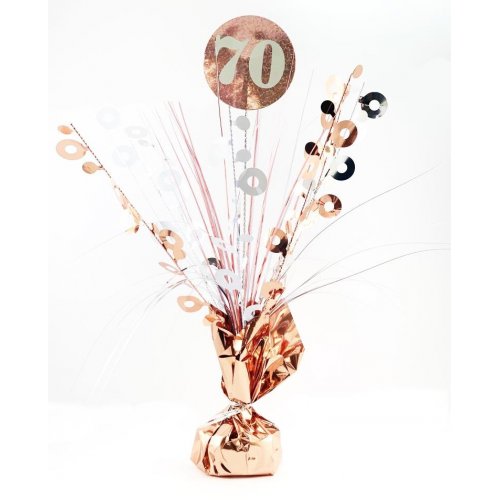 #70 Rose Gold & White Centerpiece Weight 165gm 1PC NIS Packaging & Party Supply