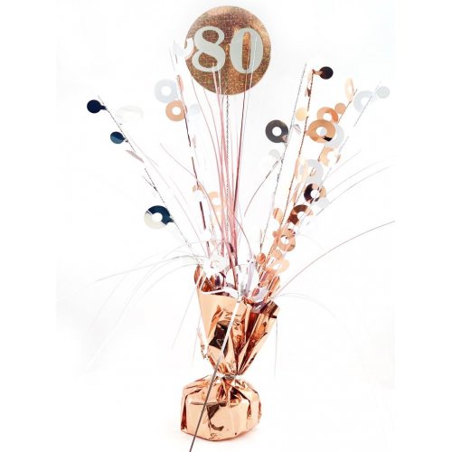 #80 Rose Gold & White Centerpiece Weight 165gm 1PC NIS Packaging & Party Supply