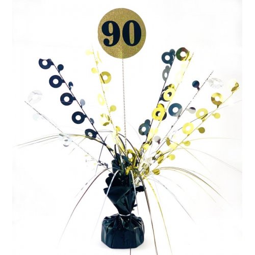 #90 Black & Gold Centerpiece Weight 165gm 1PC NIS Packaging & Party Supply