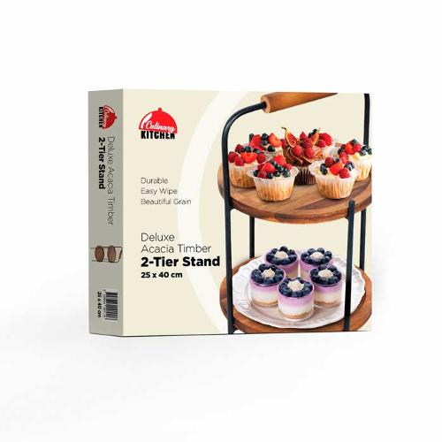 Acacia HiTea 2 Tier Stand Round 1PK NIS Packaging & Party Supply