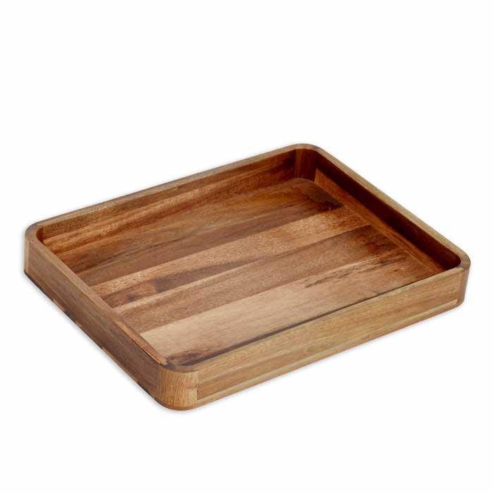 Acacia Serving Tray 40x30cm 1pc NIS Packaging & Party Supply