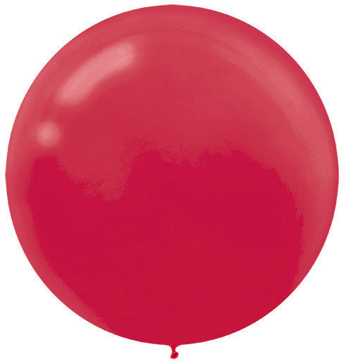 Apple Red Latex balloon 60cm 3pk NIS Packaging & Party Supply