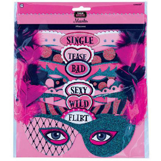 BACHELORETTE Paper Mask (6pc) NIS Packaging & Party Supply