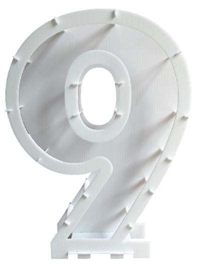 BALLOON FRAME 30cm – NUMBER 9 NIS Packaging & Party Supply
