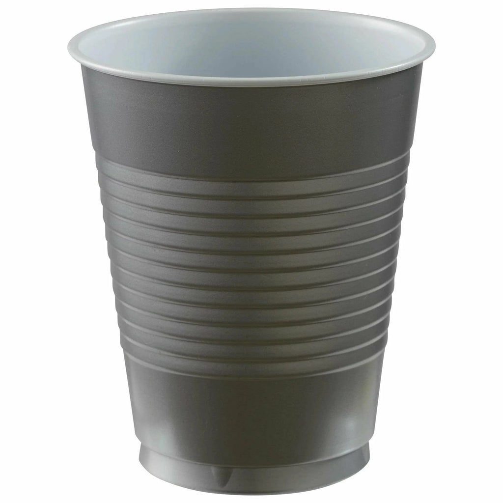 BIG PARTY PACK 473ML PLASTIC CUPS SILVER 50pk NIS Packaging & Party Supply