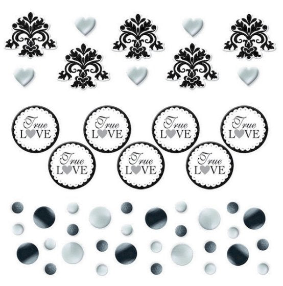 BLACK SCROLL CONFETTI 1.2oz(34G) NIS Packaging & Party Supply