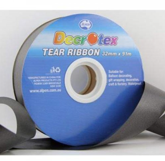 Buy BLACK TEAR RIBBON ( 32MMX91M) at NIS Packaging & Party Supply Brisbane, Logan, Gold Coast, Sydney, Melbourne, Australia