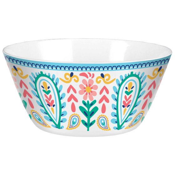 BOHO VIBES SALAD Bowl Melamine 25cm 1pc NIS Packaging & Party Supply