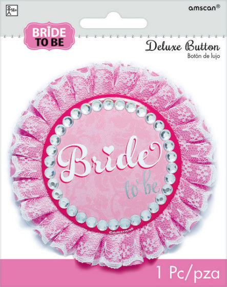 BRIDE TO BE PINK BUTTON NIS Packaging & Party Supply