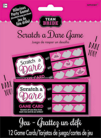 Bachelorette Scratch/Dare Game 12 Cards NIS Packaging & Party Supply