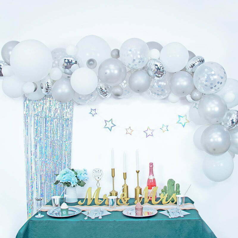 Balloon Arch/ Garland Set 4m - Silver NIS Packaging & Party Supply