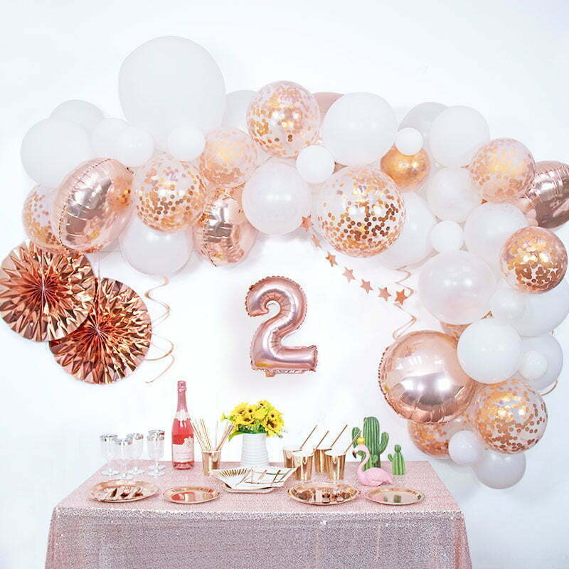 Balloon Garland set-Rose Gold NIS Packaging & Party Supply