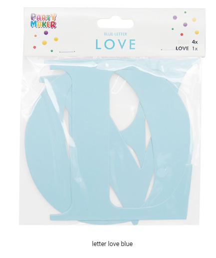 Buy Balloon box Blue letter - LOVE at NIS Packaging & Party Supply Brisbane, Logan, Gold Coast, Sydney, Melbourne, Australia