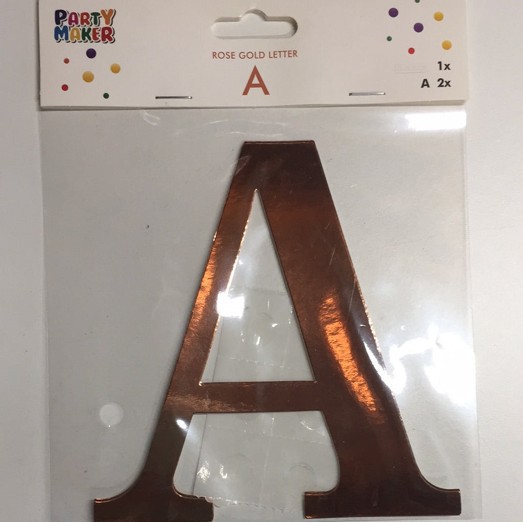 Buy Balloon box rose gold letter A at NIS Packaging & Party Supply Brisbane, Logan, Gold Coast, Sydney, Melbourne, Australia