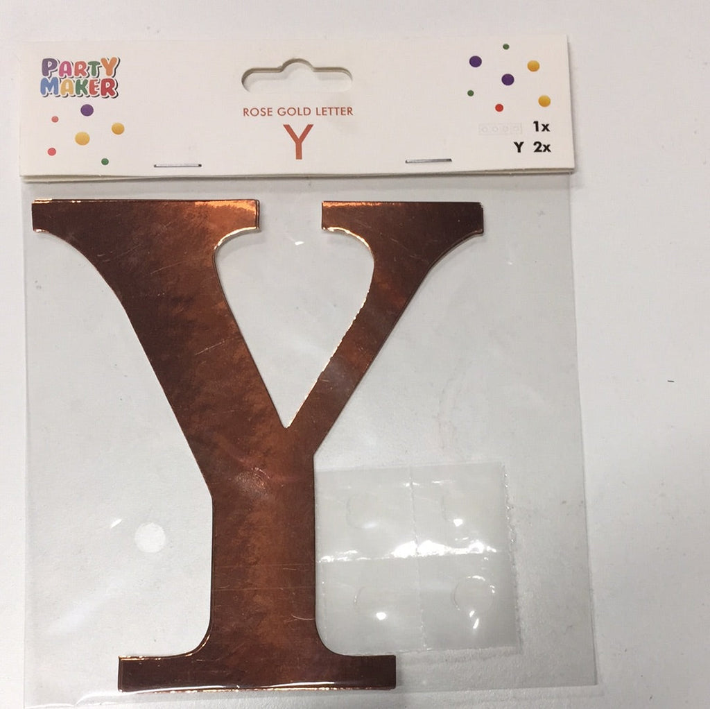 Buy Balloon box rose gold letter Y at NIS Packaging & Party Supply Brisbane, Logan, Gold Coast, Sydney, Melbourne, Australia