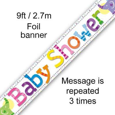 Buy Banner Baby Shower 9FT Long 1pc at NIS Packaging & Party Supply Brisbane, Logan, Gold Coast, Sydney, Melbourne, Australia