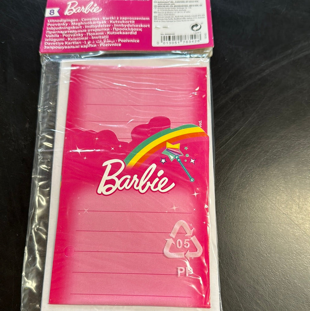 Barbie party invitations 8pk NIS Packaging & Party Supply