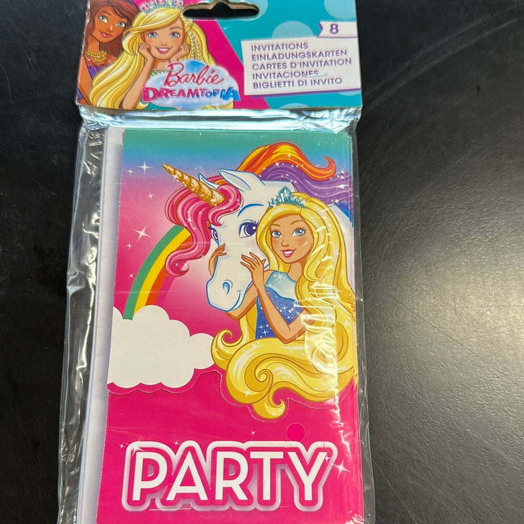 Barbie party invitations 8pk NIS Packaging & Party Supply