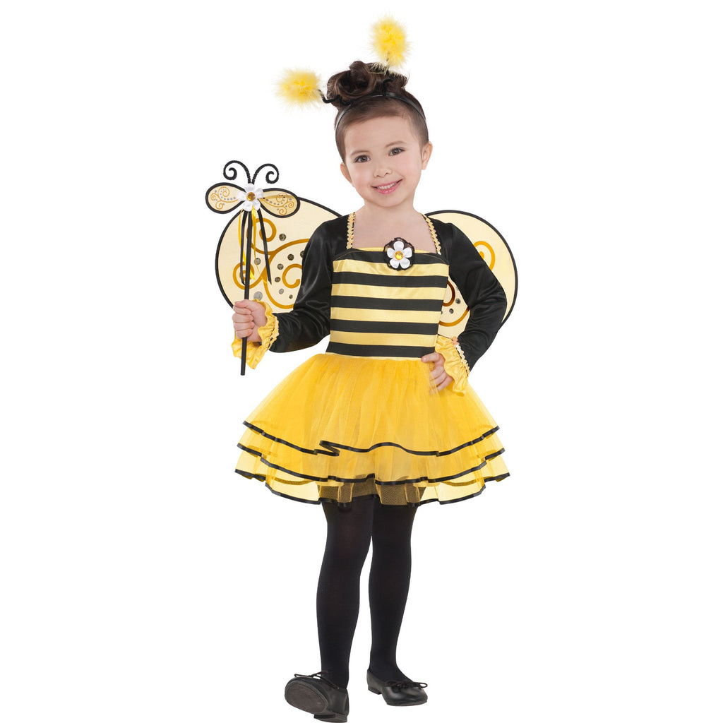 Bellerina Bee Girls Costume with Tutu, Headband, Wings & Wand NIS Packaging & Party Supply