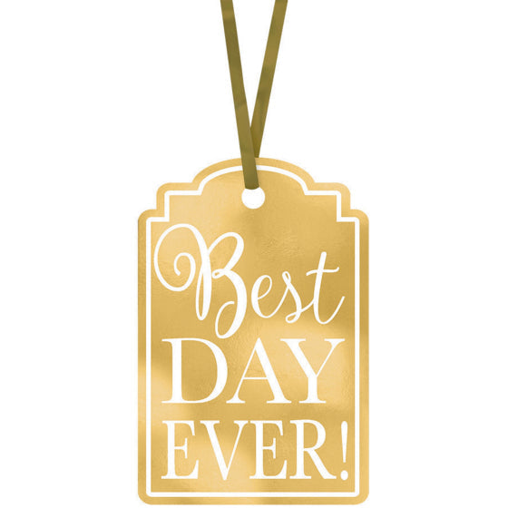 Best Day Ever Printed Tags - GOLD 25pk NIS Packaging & Party Supply