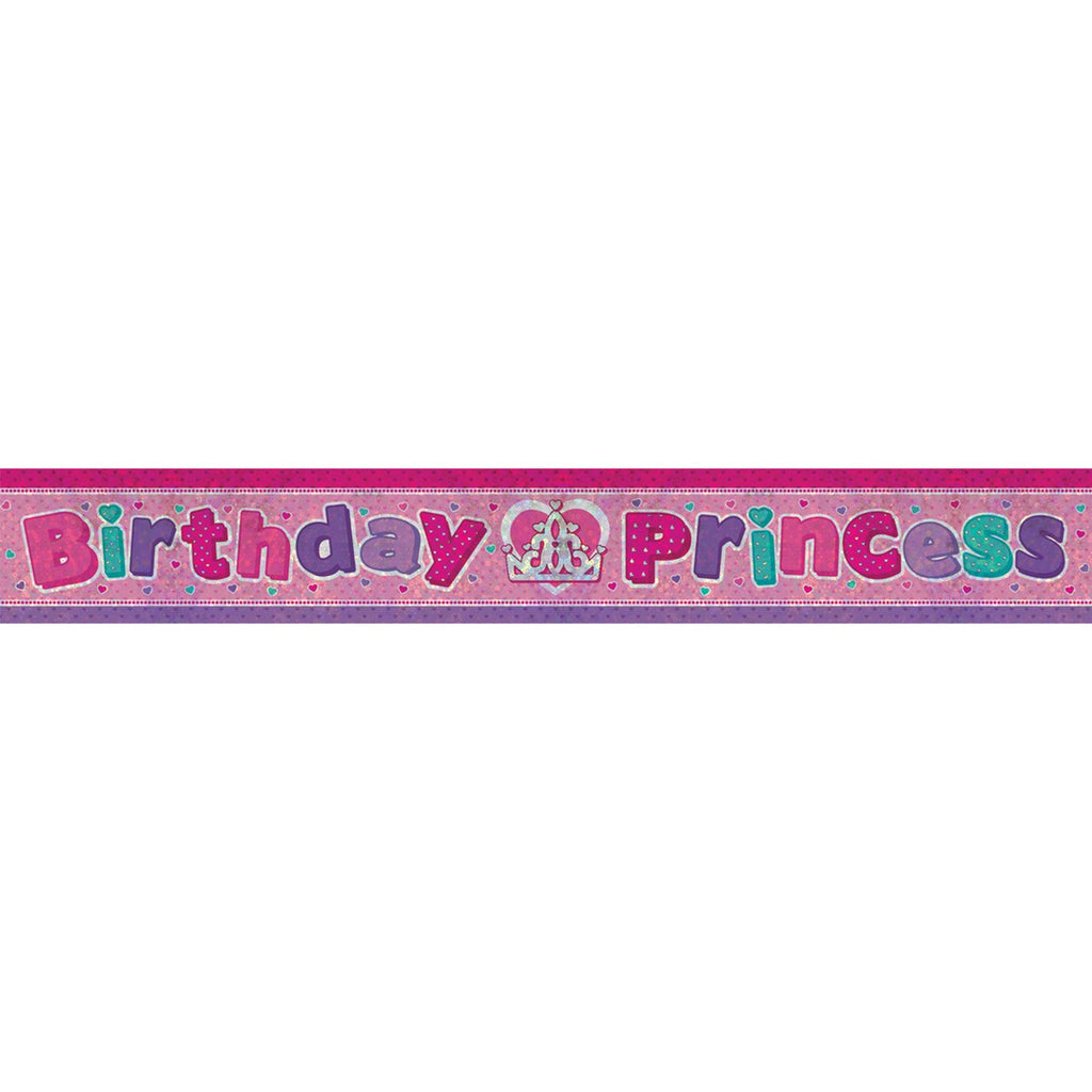 Birthday Princess Banner 2.7m Long NIS Packaging & Party Supply