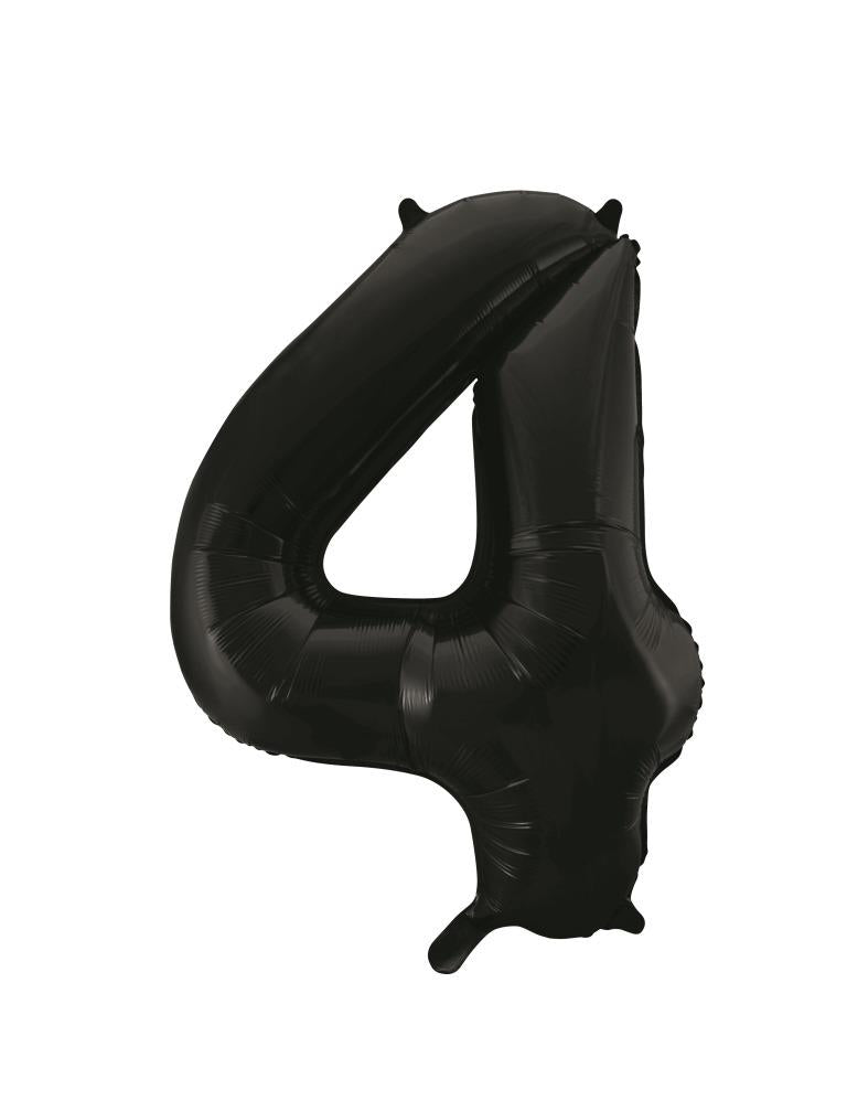 Buy Black Splash Foil Balloon Number # 4 (34inch) at NIS Packaging & Party Supply Brisbane, Logan, Gold Coast, Sydney, Melbourne, Australia