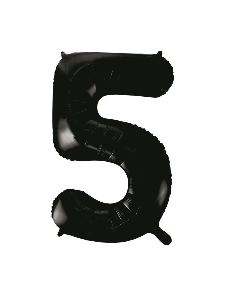 Buy Black Splash Foil Balloon Number # 5 (34inch) at NIS Packaging & Party Supply Brisbane, Logan, Gold Coast, Sydney, Melbourne, Australia